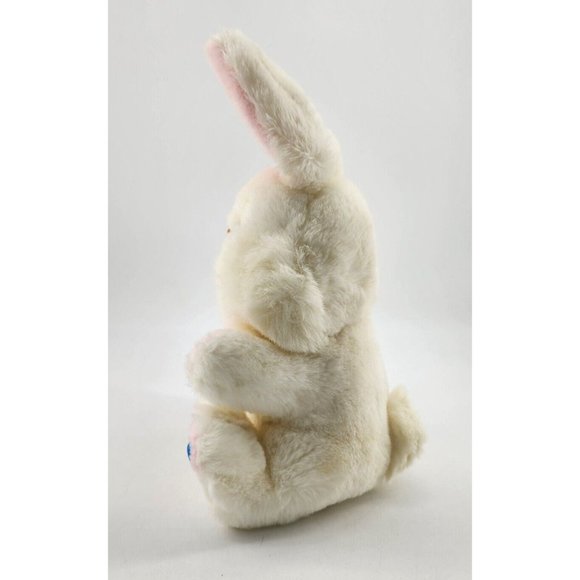 VINTAGE WHITE BUNNY RABBIT JELLY BEAN TOES FEET STUFFED ANIMAL PLUSH 14" - Picture 6 of 12